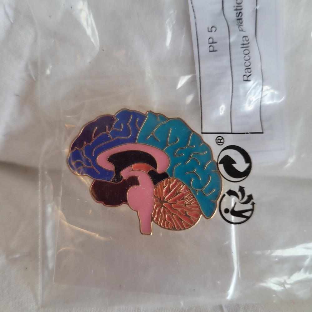 Anatomical Structure of Brain Enamel Lapel Pin
